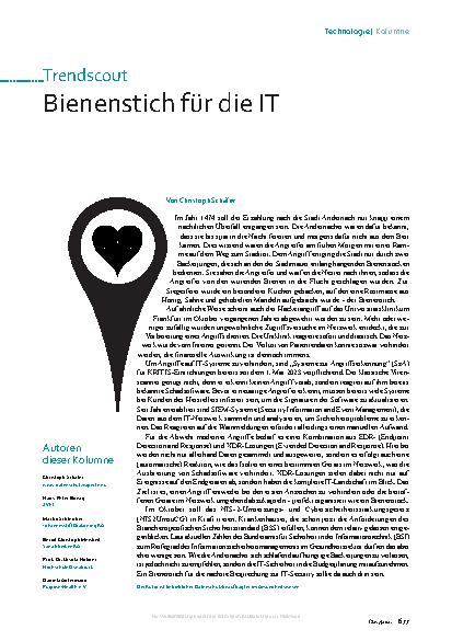 Vorschauseite 1: Trendscout Bienenstich für die IT