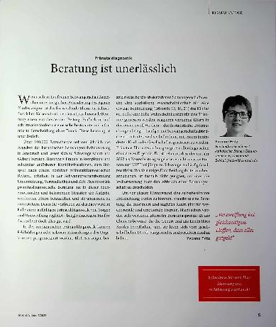 Vorschauseite 1: Beratung ist unerlässlich.