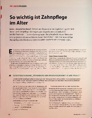 Vorschauseite 1: So wichtig ist Zahnpflege im Alter