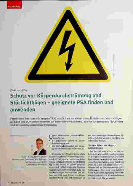Vorschauseite 1: Schutz vor Körperdurchströmung und Störlichtbögen - geeignete PSA finden und anwenden