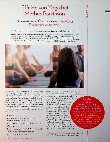Vorschauseite 1: Effekte von Yoga bei Morbus Parkinson: Ein strukturierter Übertrag wissenschaftlicher Erkenntnisse in die Praxis