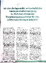Vorschauseite 1: Ist eine fachgerechte, wirtschaftliche ileumconduitversorgung im Rahmen sinkender Vergütungspauschalen für den Leistungserbringer möglich?