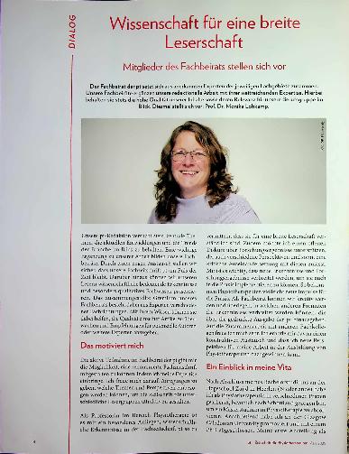 Vorschauseite 1: Wissenschaft für eine breite Leserschaft Mitglieder des Fachbeirats stellen sich vor