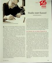 Vorschauseite 1: Studio statt Kanzel