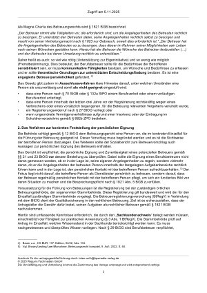 Vorschauseite 2: Die persönliche Eignung – Vorgaben des Gesetzgebers und Aussagen betreuter Personen zur Eignung von Berufsbetreuern