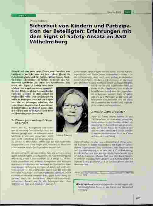 Vorschauseite 1: Sicherheit von Kindern und Partizipation der Beteiligten: Erfahrungen mit dem Signs of Safety-Ansatz im ASD Wilhelmsburg