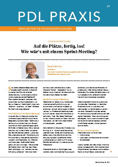 Vorschauseite 1: Auf die Plätze, fertig, los! Wie wär s mit einem Sprint-Meeting?