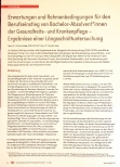 Vorschauseite 1: Erwartungen und Rahmenbedingungen für den Berufseinstieg von Bachelor-Absolvent*innen der Gesundheitsund Krankenpflege - Ergebnisse einer Längsschnittuntersuchung