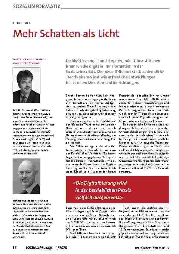 Vorschauseite 1: IT-REPORT Mehr Schatten als Licht
