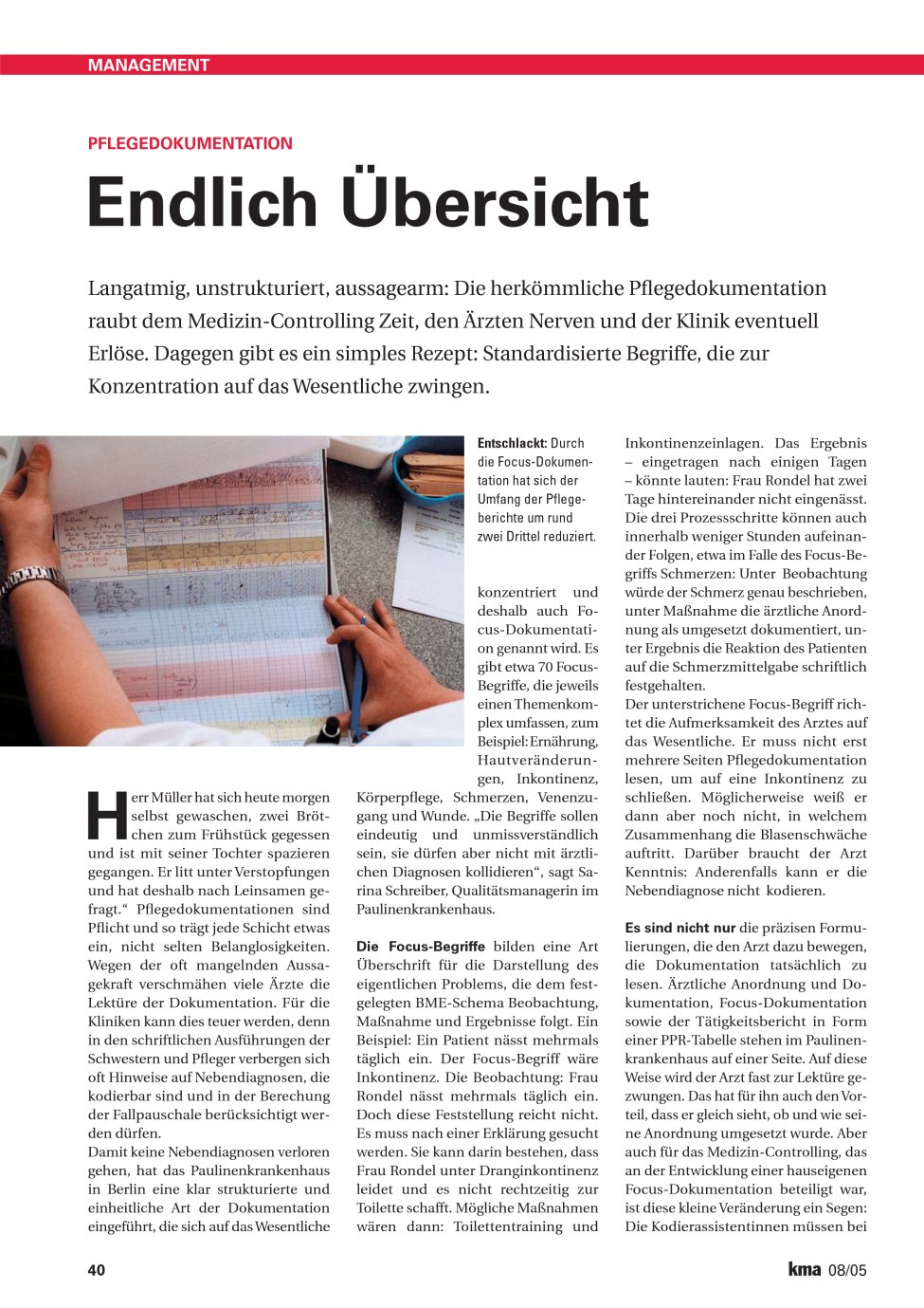 Vorschauseite 1: Endlich Übersicht