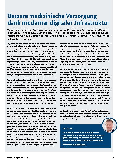 Vorschauseite 1: Bessere medizinische Versorgung dank moderner digitaler Infrastruktur.