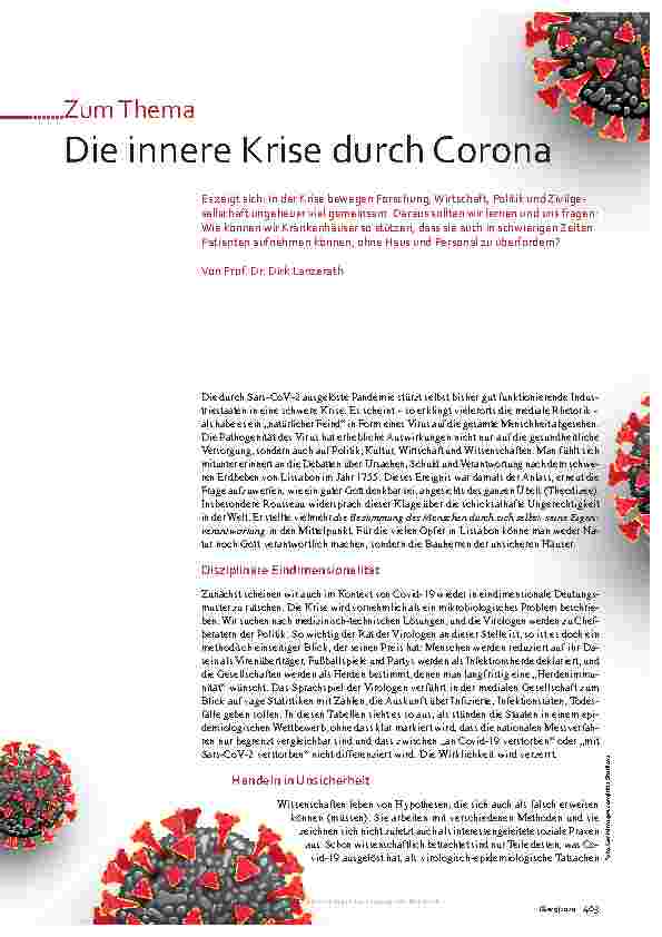Vorschauseite 1: Die innere Krise durch Corona