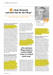Vorschauseite 1: "Mehr Weitsicht und mehr Mut für die Pflege"