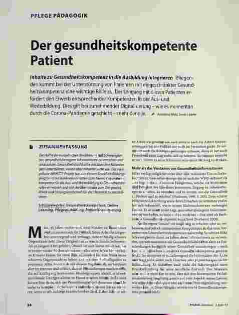 Vorschauseite 1: Der gesundheitskompetente Patient