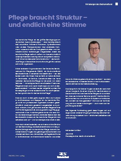 Vorschauseite 1: Professionalisierung durch Struktur: Ein Blick nach Großbritannien – Interview mit Sabine Torgler