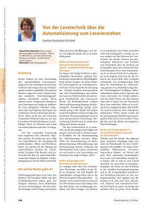 Vorschauseite 1: Von der Lesetechnik über die Automatisierung zum Leseverstehen