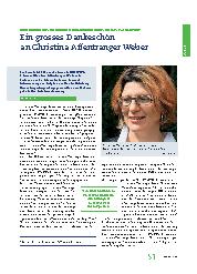 Vorschauseite 1: Ein großes Dankeschön an Christina Affentranger Weber.
