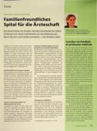 Vorschauseite 1: Familienfreundliches Spital für die Ärzteschaft
