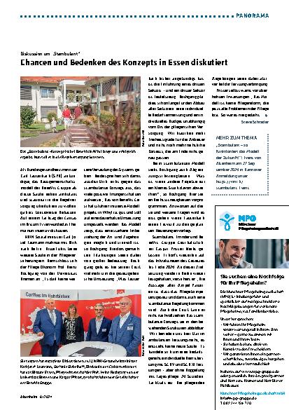Vorschauseite 1: Diskussion um „Stambulant“: Chancen und Bedenken des Konzepts in Essen diskutiert.
