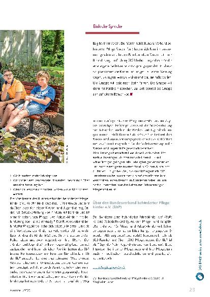 Vorschauseite 2: Selbstvertretungsgremium von Pflegeund Adoptivkindern mit Behinderung gegründet