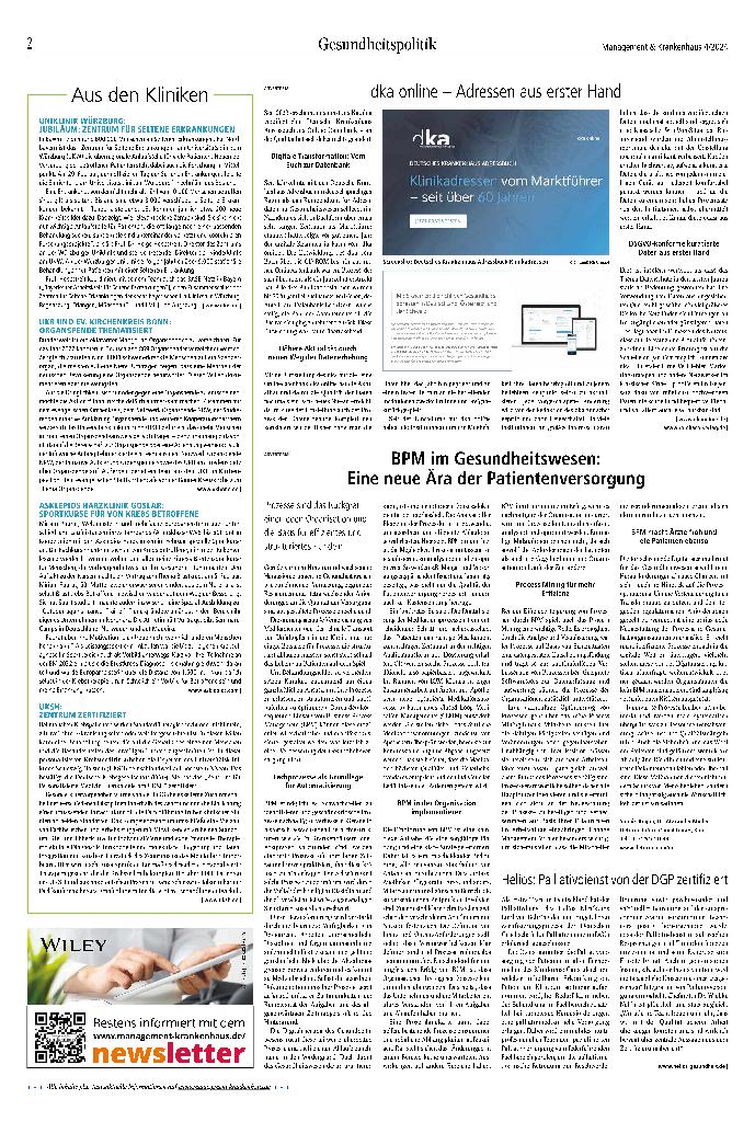 Vorschauseite 1: Gesundheitspolitik