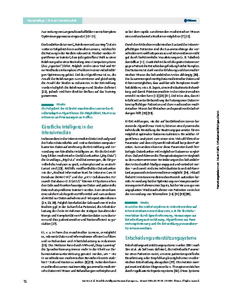 Vorschauseite 3: Künstliche Intelligenz: Herausforderungen und Nutzen in der Intensivmedizin