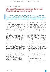 Vorschauseite 1: Wie Case Management in einem Schweizer Sozialdienst Mehrwert schafft