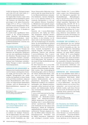 Vorschauseite 6: Meropenem/Vaborbactam: aktuelle Daten zu Wirksamkeit und Sicherheit des Reserveantibiotikums
