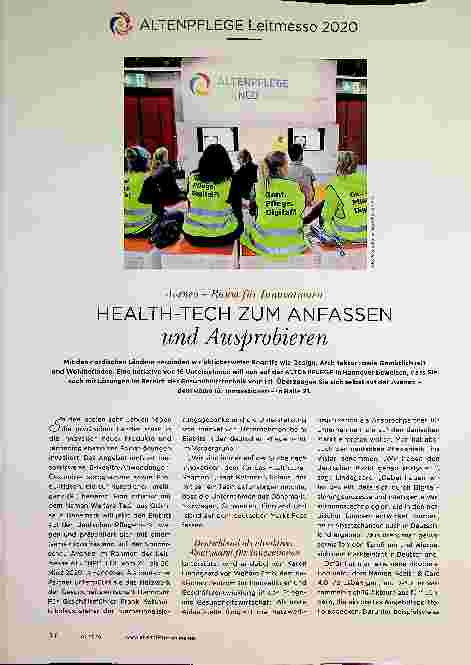 Vorschauseite 1: Aveneo - Raum für Innovationen HEALTH-TECH ZUM ANFASSEN und Ausprobieren