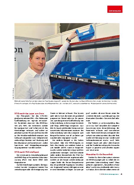 Vorschauseite 2: Mit RFID-Technologie die Arbeitssicherheit optimieren