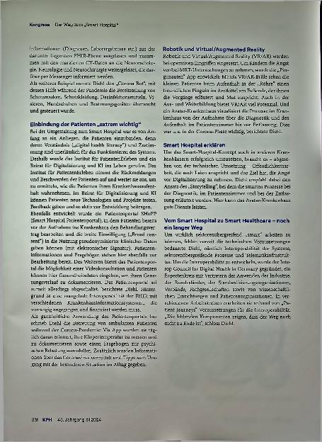 Vorschauseite 2: Der Weg zum „Smart Hospital“