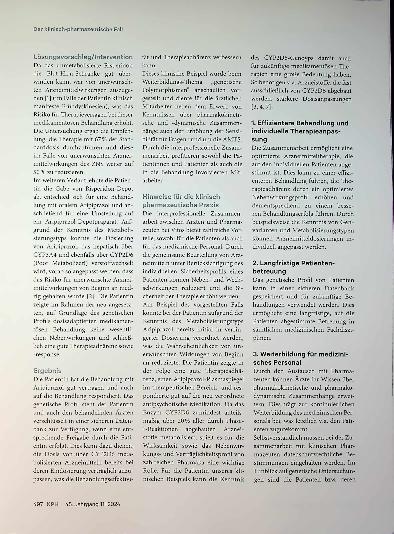 Vorschauseite 2: Poor Metabolizer Interprofessionalität ermöglicht Aufdeckung des Metabolisierungstyps und erhöht Arzneimitteltherapiesicherheit.