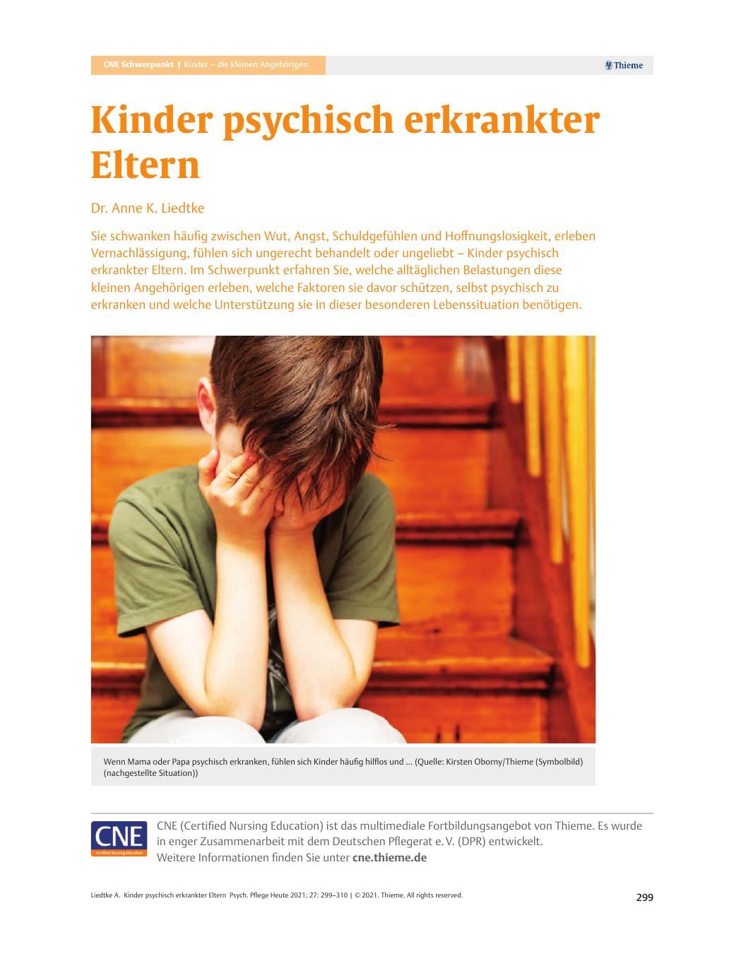 Vorschauseite 1: Kinder psychisch erkrankter Eltern
