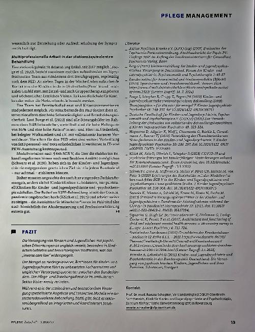 Vorschauseite 4: Die Rolle des Pflegeund Erziehungsdienstes in der KJPP