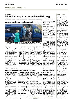 Vorschauseite 1: Schnelltestung als externe Dienstleistung