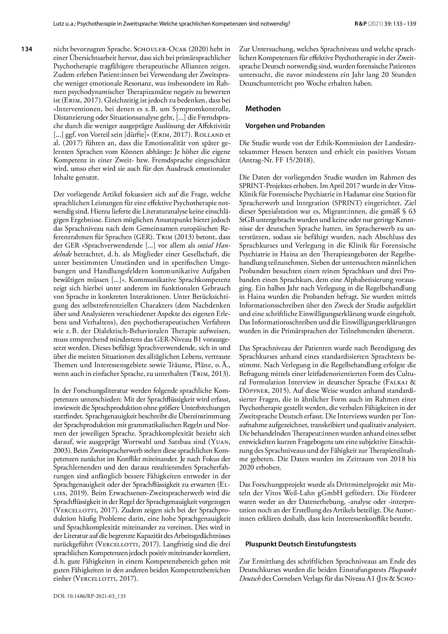 Vorschauseite 2: Psychotherapie in Zweitsprache: Welche sprachlichen Kompetenzen sind notwendig?