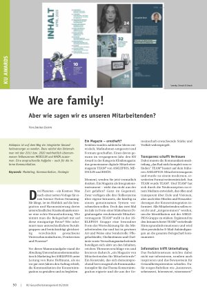 Vorschauseite 1: We are family! Aber wie sagen wir es unseren Mitarbeitenden?