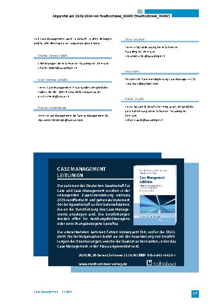 Vorschauseite 3: Brücken bauen in der Patientenbegleitung
