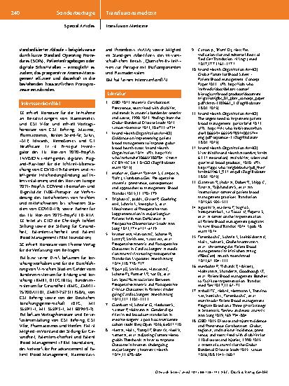 Vorschauseite 5: Patient Blood Management: Herausforderungen und Lösungsansätze der Blutgesundheit