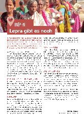 Vorschauseite 1: Indien, Lepra gibt es noch.