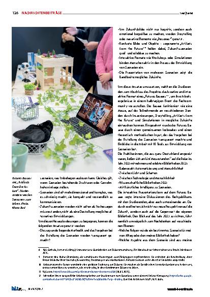 Vorschauseite 3: Snapshots from the Future Perspektiven auf Bibliotheken im Jahr 2035 erlebbar machen