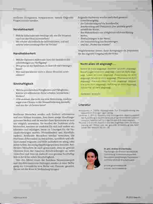 Vorschauseite 3: Sinn finden in Krisenzeiten „Kohärenzsinn“ als zentrale Kompetenz im Umgang mit belastenden Lebenssituationen