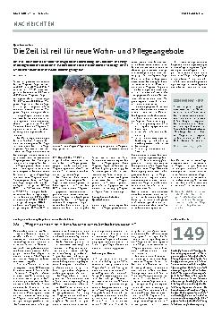 Vorschauseite 1: Die Zeit ist reif für neue Wohnund Pflegeangebote.