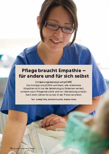 Vorschauseite 1: Pflege braucht Empathie – für andere und für sich selbst