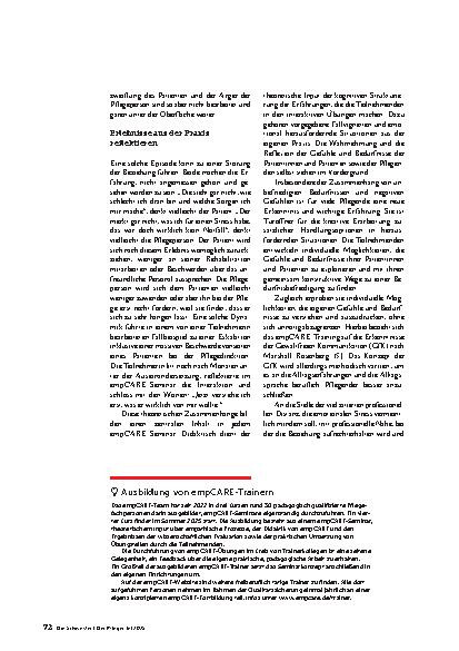 Vorschauseite 3: Pflege braucht Empathie – für andere und für sich selbst