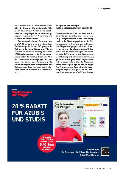 Vorschauseite 4: Pflege braucht Empathie – für andere und für sich selbst