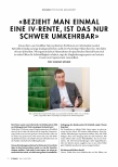 Vorschauseite 1: "Bezieht man einmal eine IV-Rente, ist das nur schwer umkehrbar."