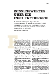 Vorschauseite 2: Wissenswertes über die Insulintherapie