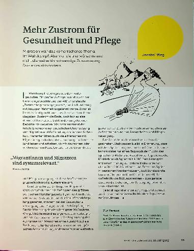 Vorschauseite 1: Mehr Zustrom für Gesundheit und Pflege