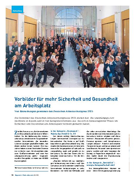 Vorschauseite 1: Vorbilder für mehr Sicherheit und Gesundheit am Arbeitsplatz